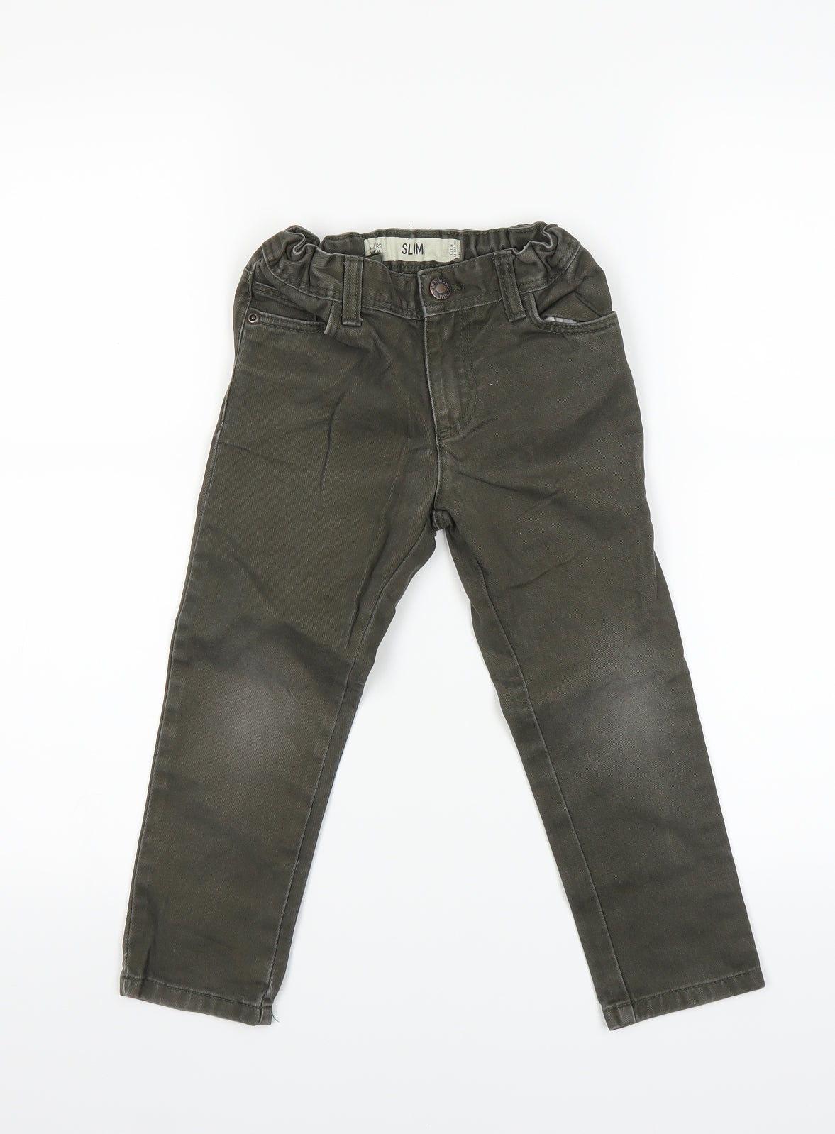 Primark Boys Green   Straight Jeans Size 4-5 Years