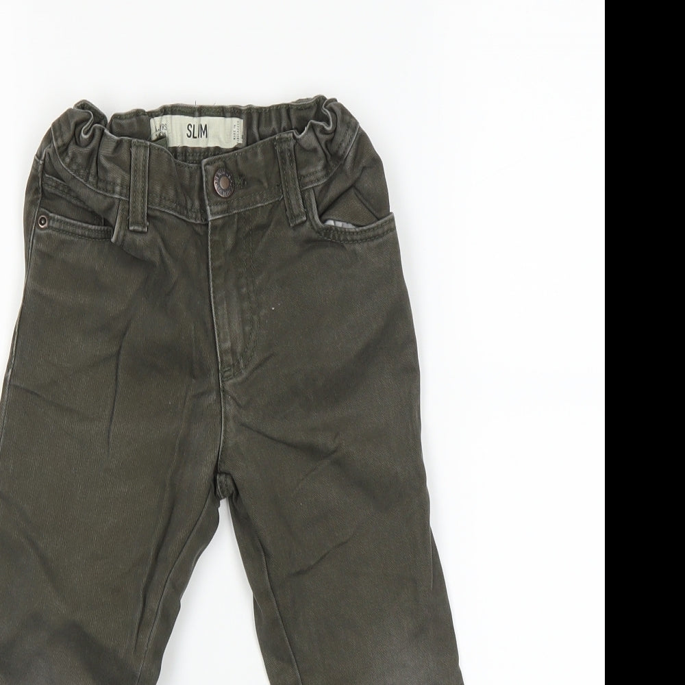 Primark Boys Green   Straight Jeans Size 4-5 Years