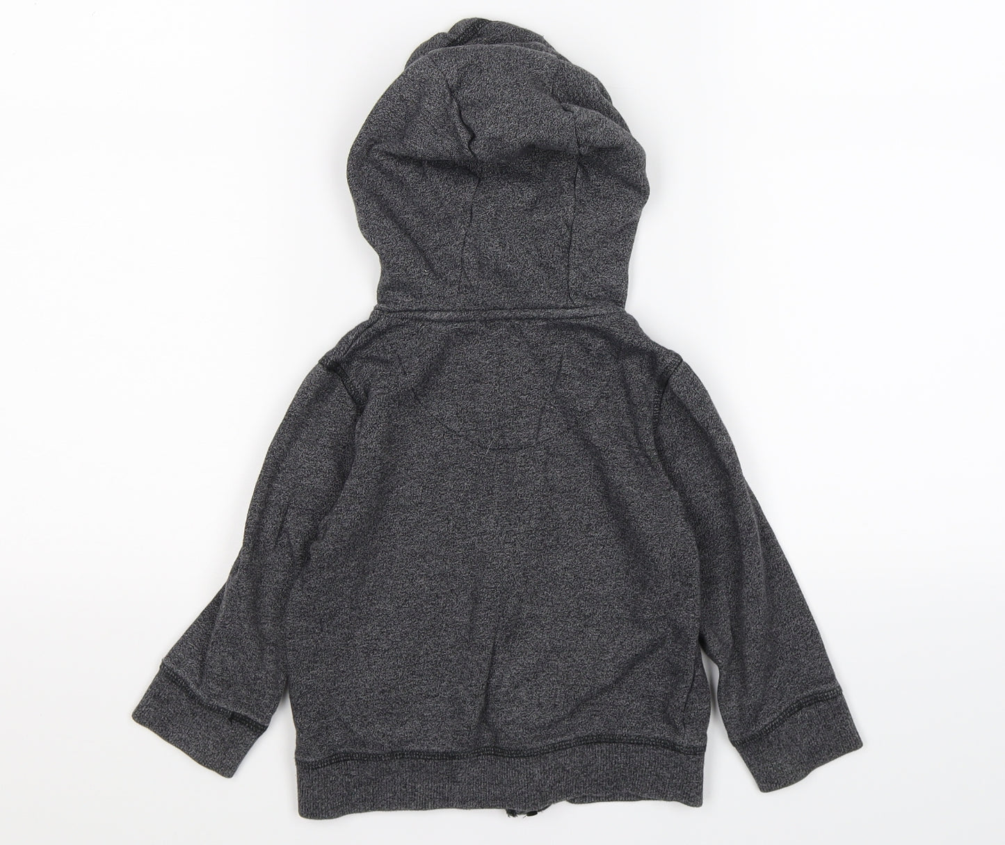 F&F Boys Grey  Jersey Full Zip Hoodie Size 2-3 Years