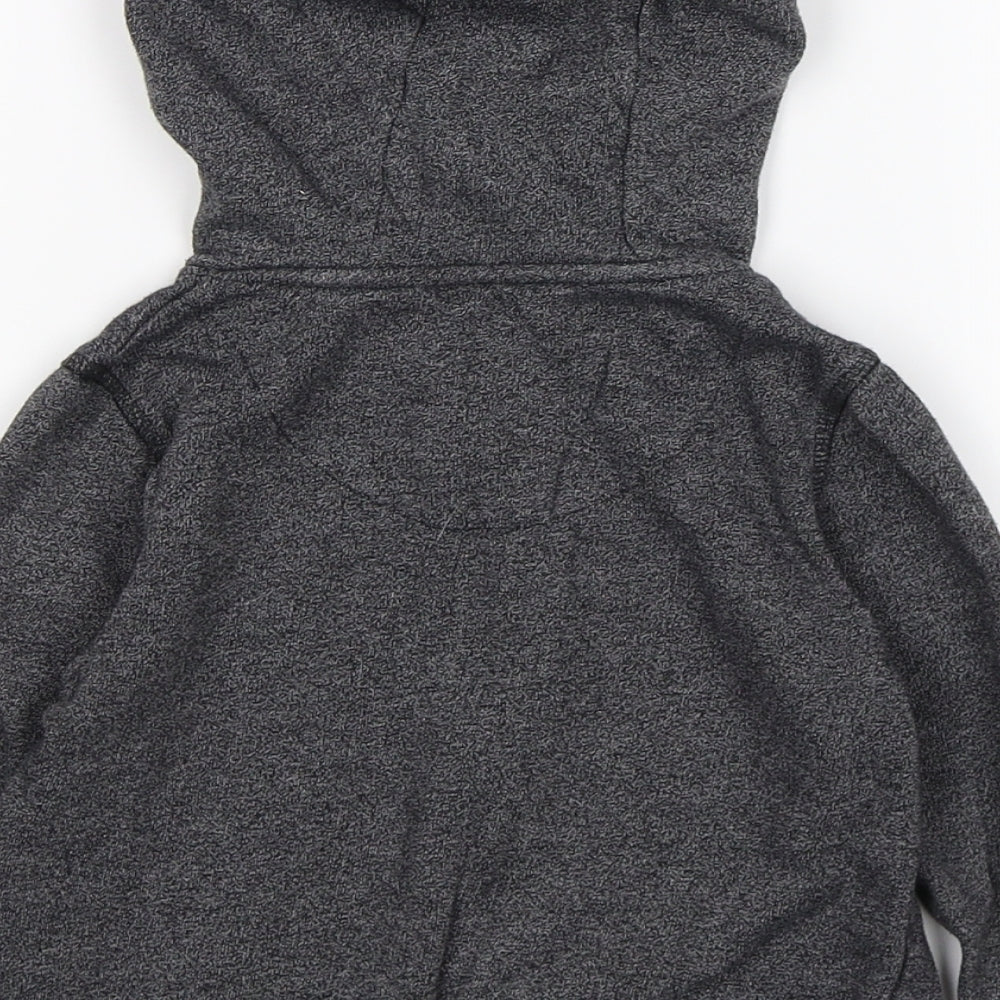 F&F Boys Grey  Jersey Full Zip Hoodie Size 2-3 Years