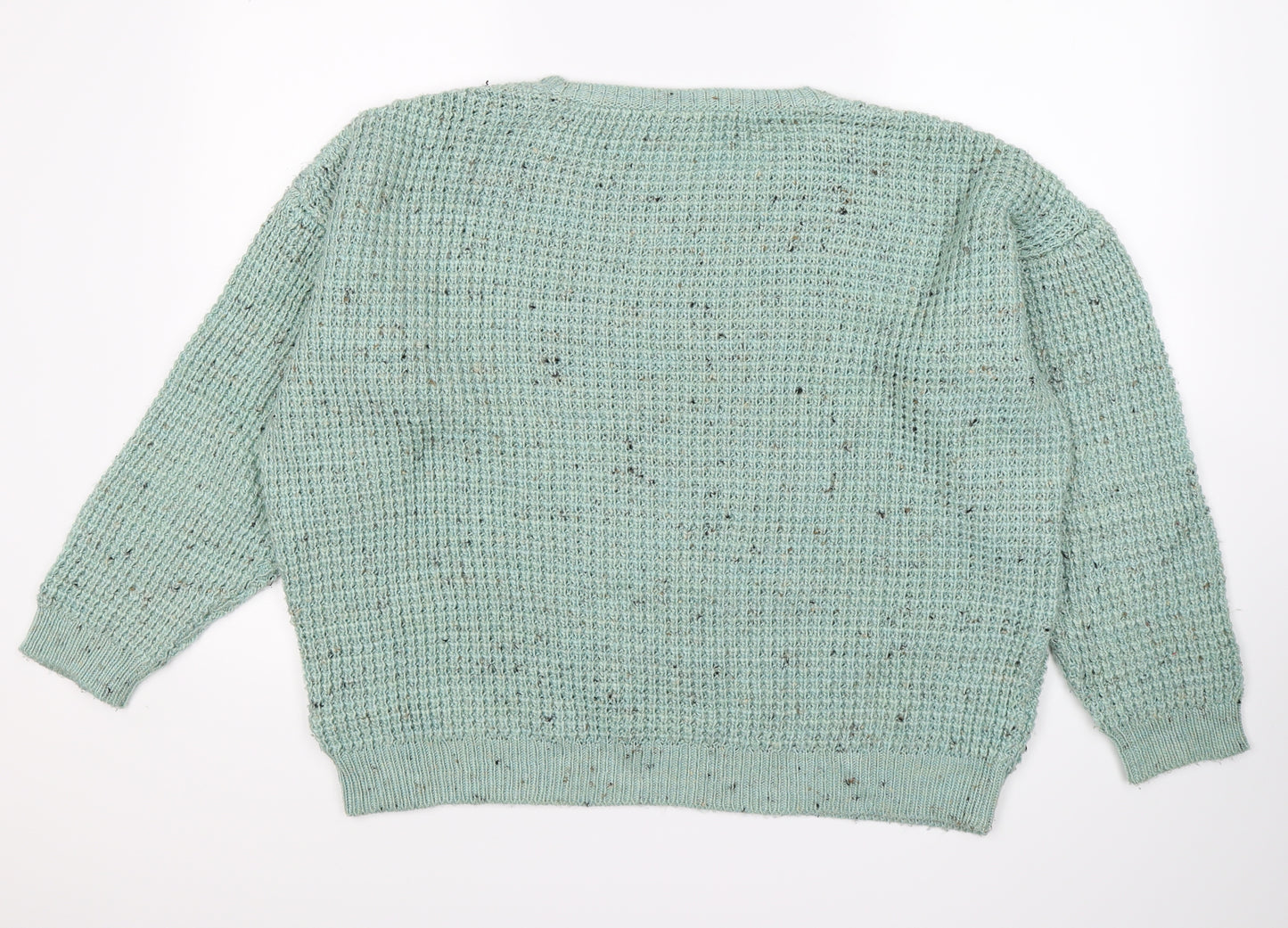 Topshop Womens Green  Knit Pullover Jumper Size 14  - oversized