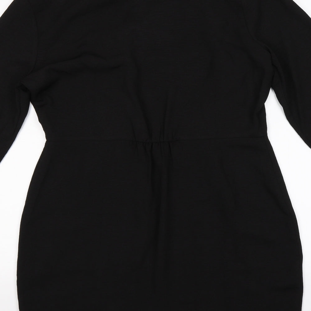 Lipsy Womens Black   Wrap Dress  Size 12