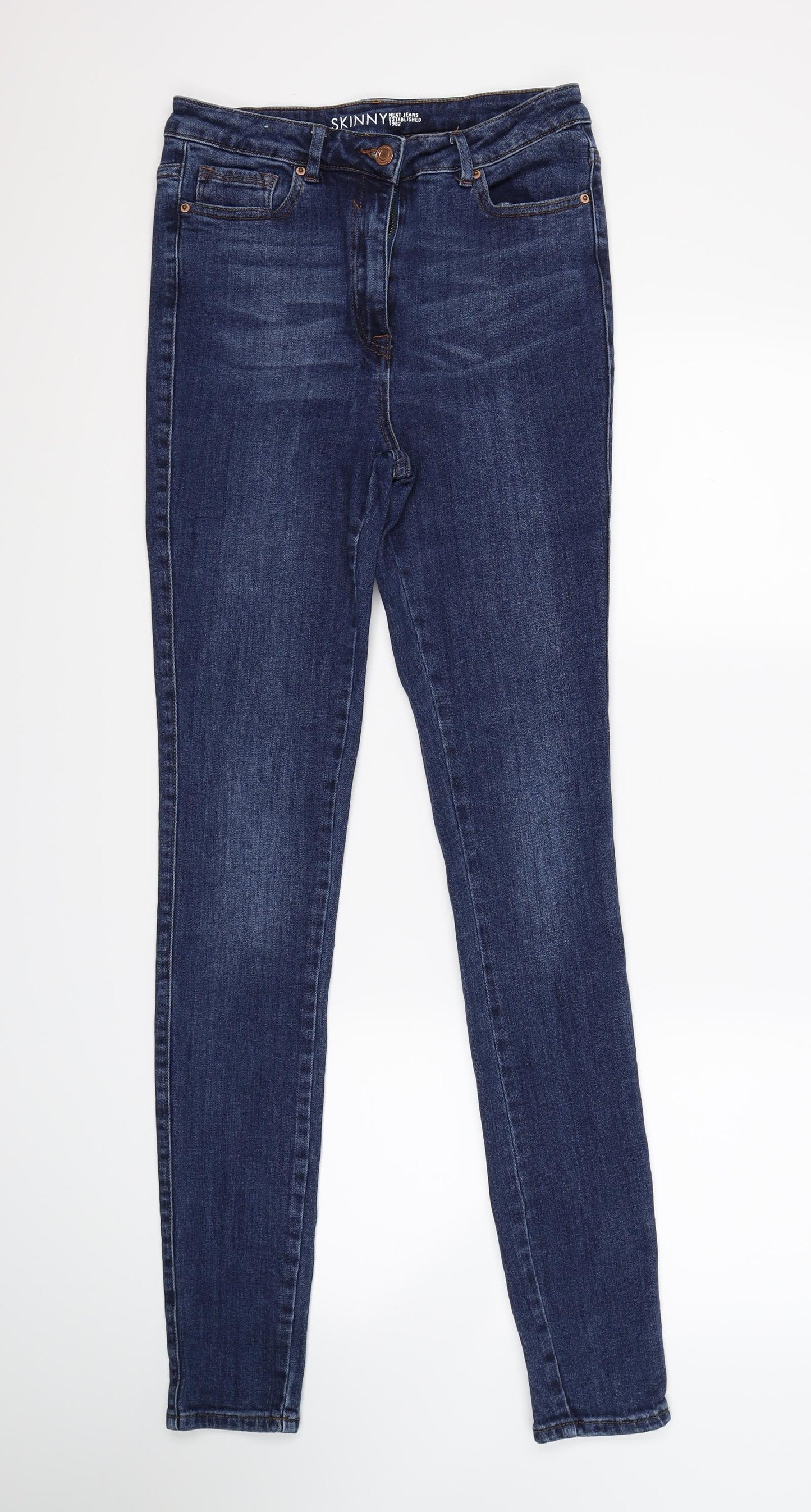 NEXT Womens Blue  Denim Skinny Jeans Size 10 L32.5 in - extra long leg