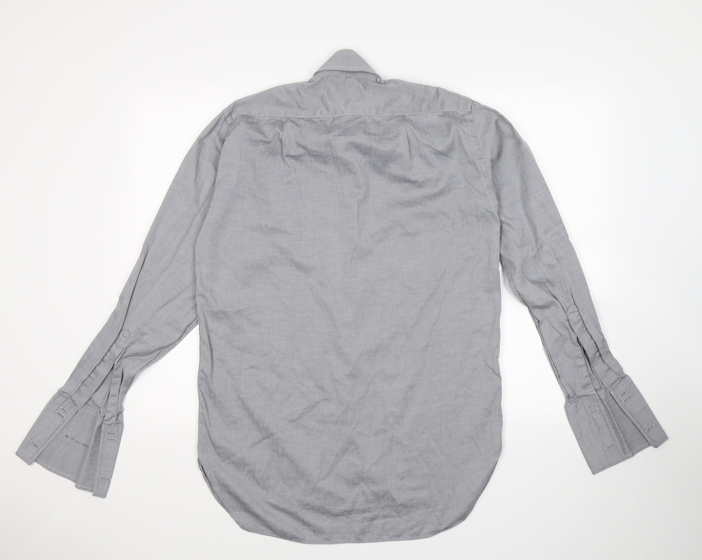 Charles Tyrwhitt Mens Grey Herringbone   Dress Shirt Size 15
