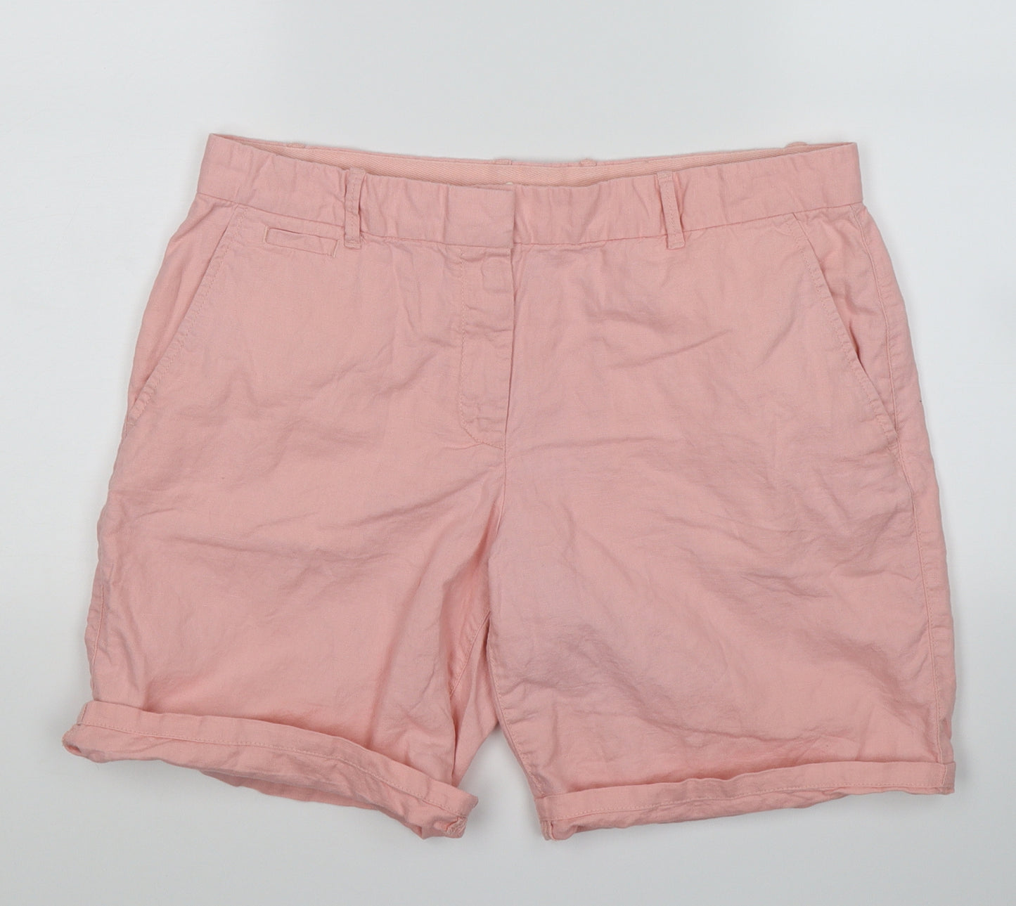 Gap Womens Pink  Elastane Cut-Off Shorts Size L - Boyfriend Fit