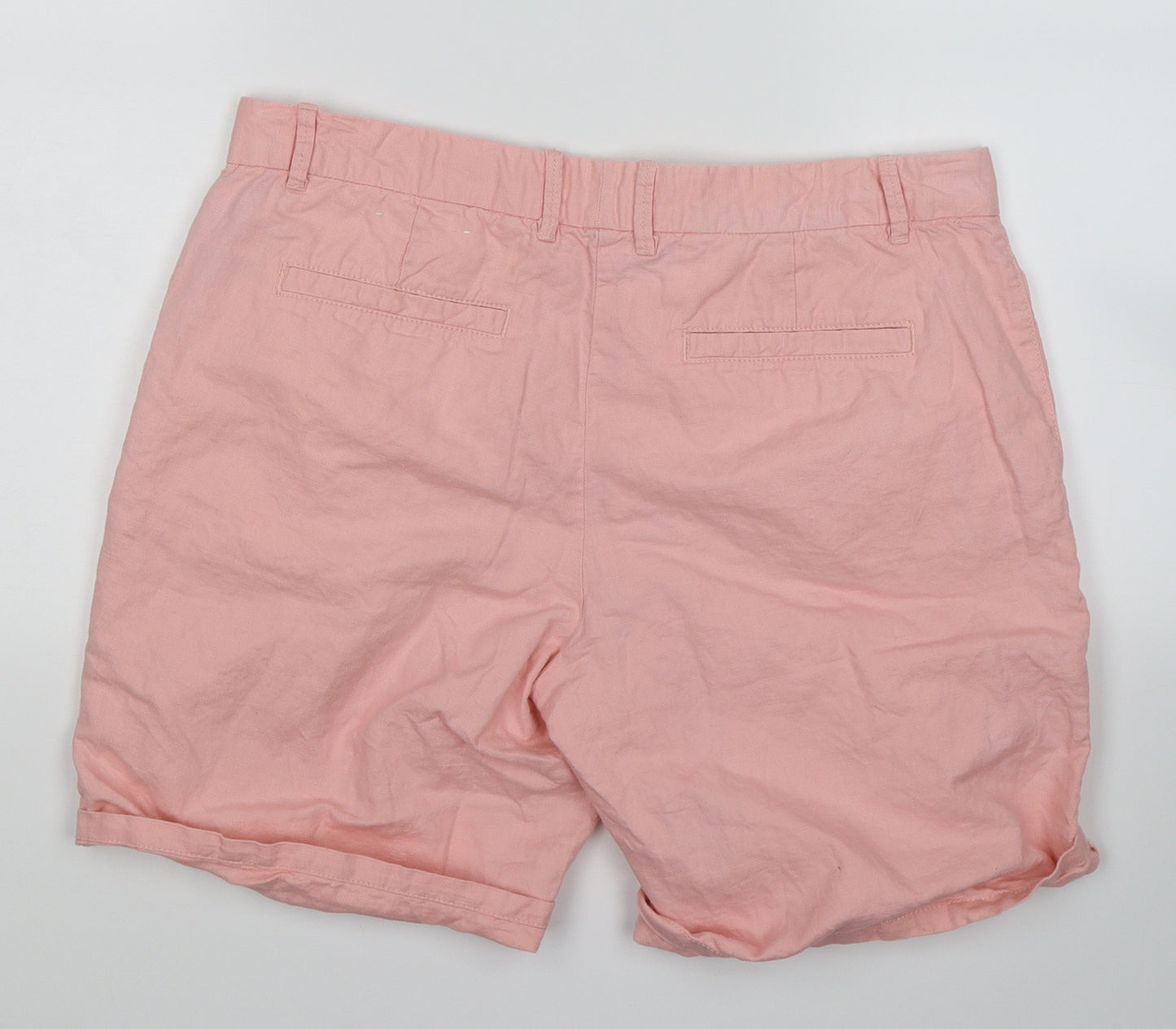 Gap Womens Pink  Elastane Cut-Off Shorts Size L - Boyfriend Fit