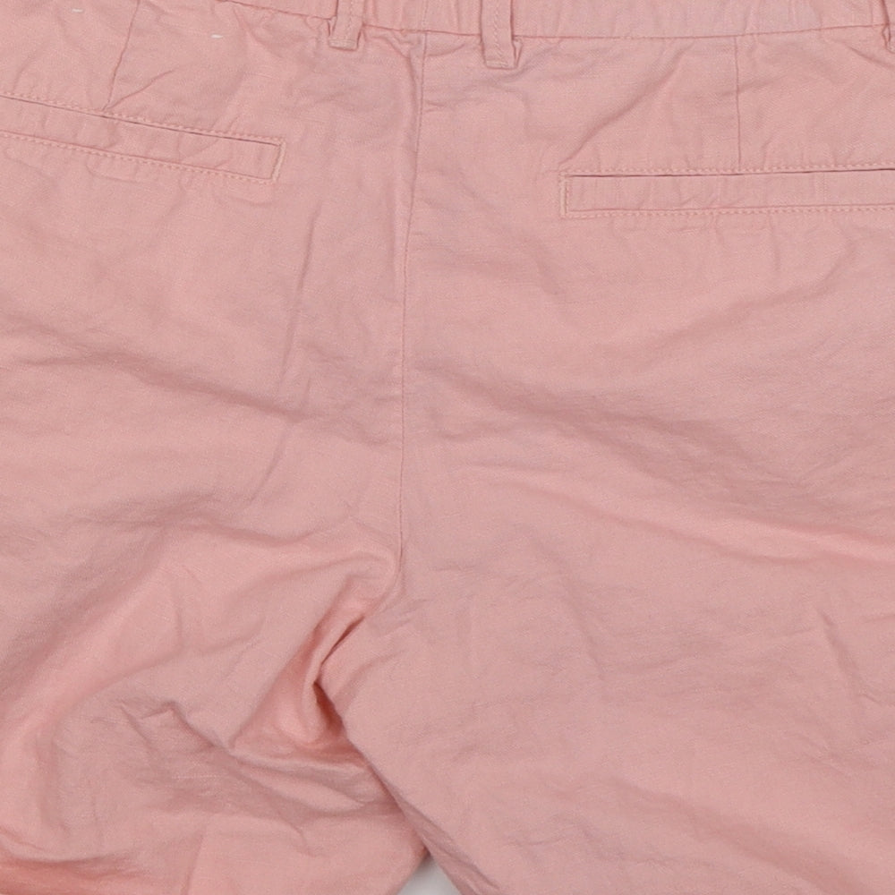 Gap Womens Pink  Elastane Cut-Off Shorts Size L - Boyfriend Fit