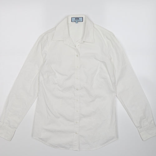 Hawes & Curtis Womens White   Basic Blouse Size 8  - semi fitted