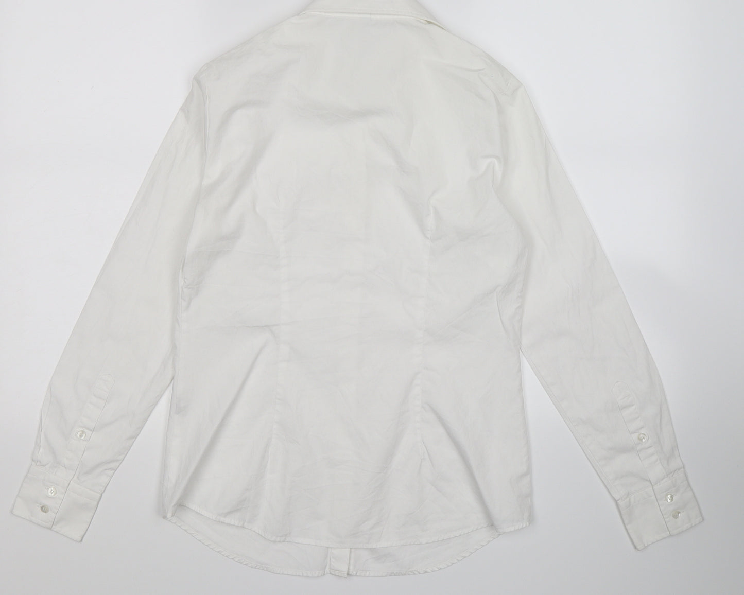 Hawes & Curtis Womens White   Basic Blouse Size 8  - semi fitted