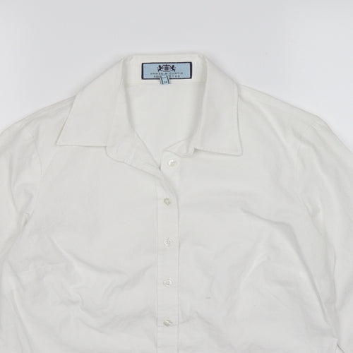 Hawes & Curtis Womens White   Basic Blouse Size 8  - semi fitted