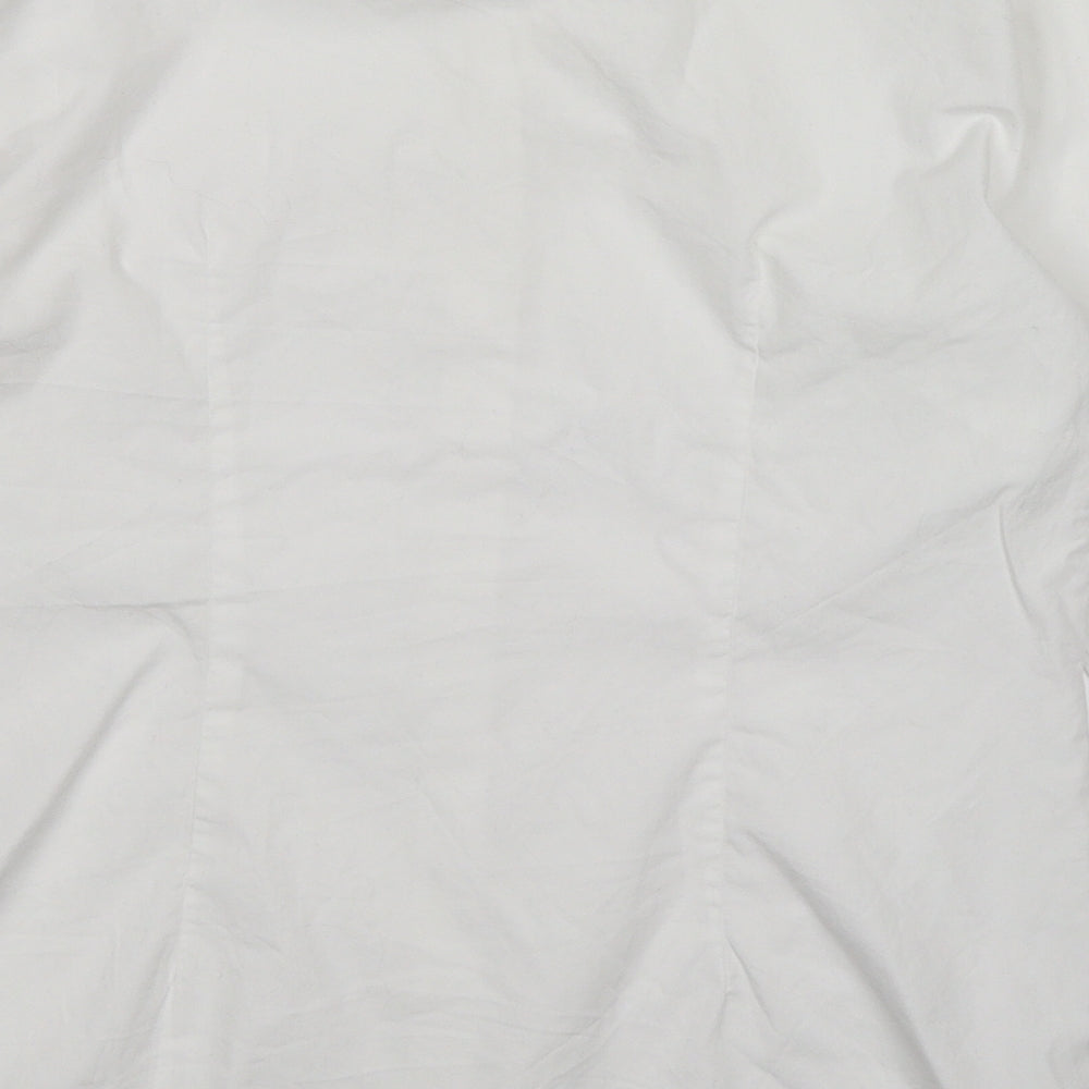 Hawes & Curtis Womens White   Basic Blouse Size 8  - semi fitted
