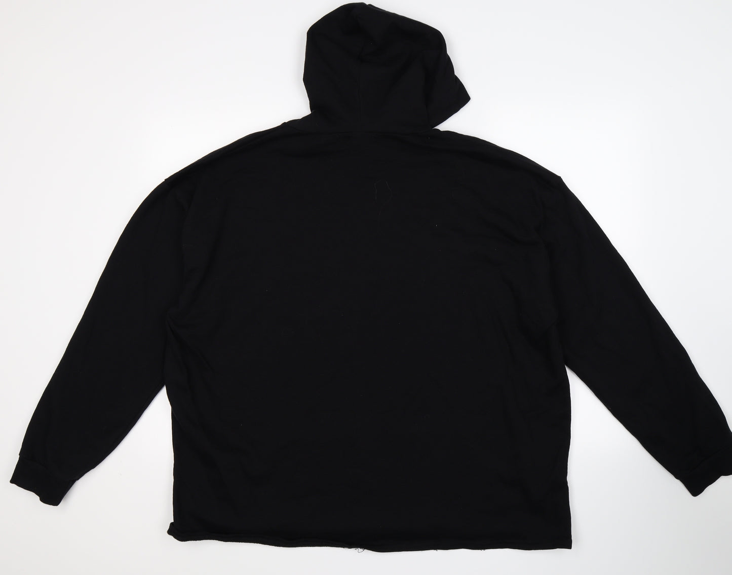 Pretty little thing Womens Black  Jersey Pullover Hoodie Size 16  - oversized