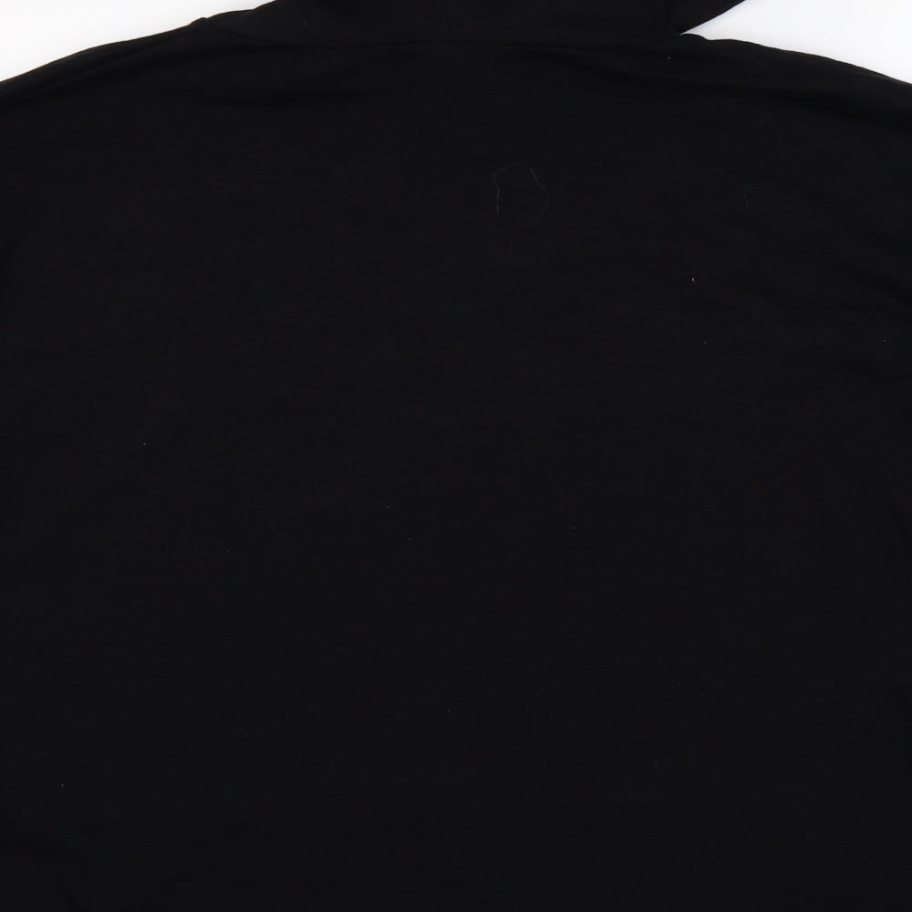 Pretty little thing Womens Black  Jersey Pullover Hoodie Size 16  - oversized