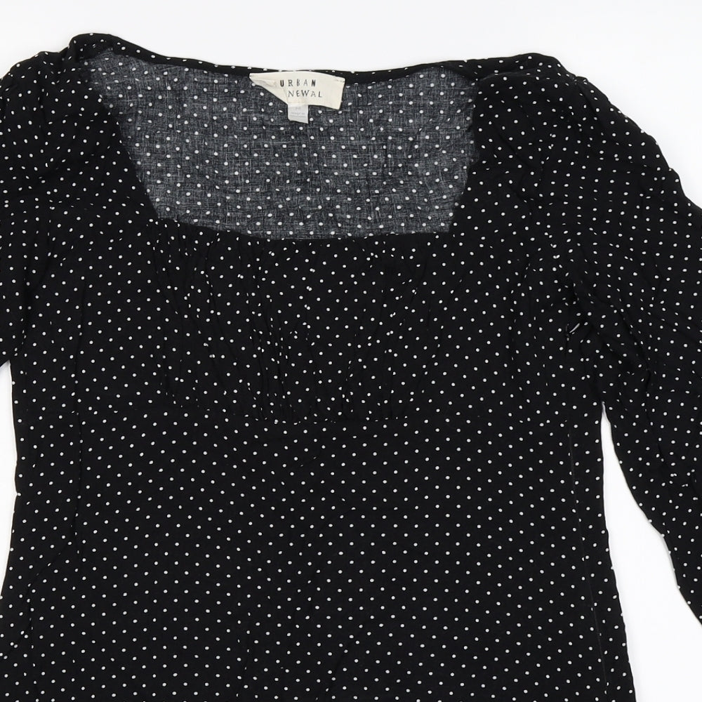 Urban renewal Womens Black Polka Dot  A-Line  Size M