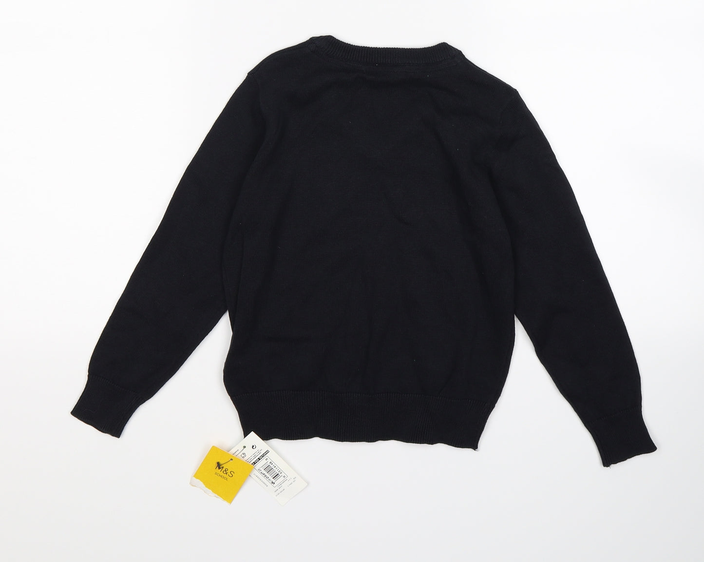 Marks and Spencer Boys Blue  Knit Pullover Jumper Size 4-5 Years  - schoolw ear