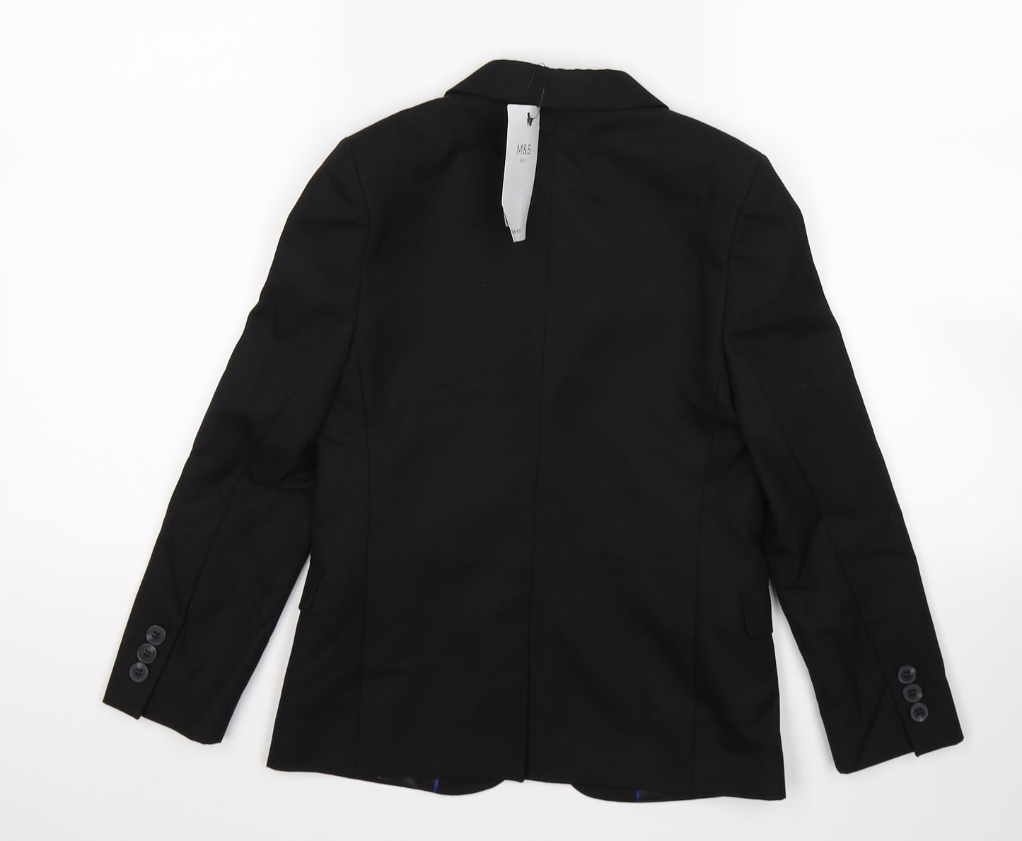 Marks and Spencer Boys Black   Jacket Blazer Size 7-8 Years  - RRP £40. School
