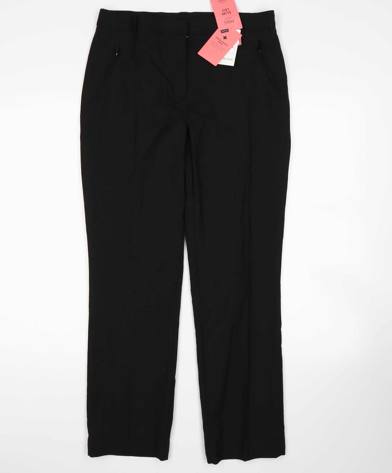 Marks and Spencer Boys Black   Dress Pants Trousers Size 14-15 Years - school wear. Slim Leg