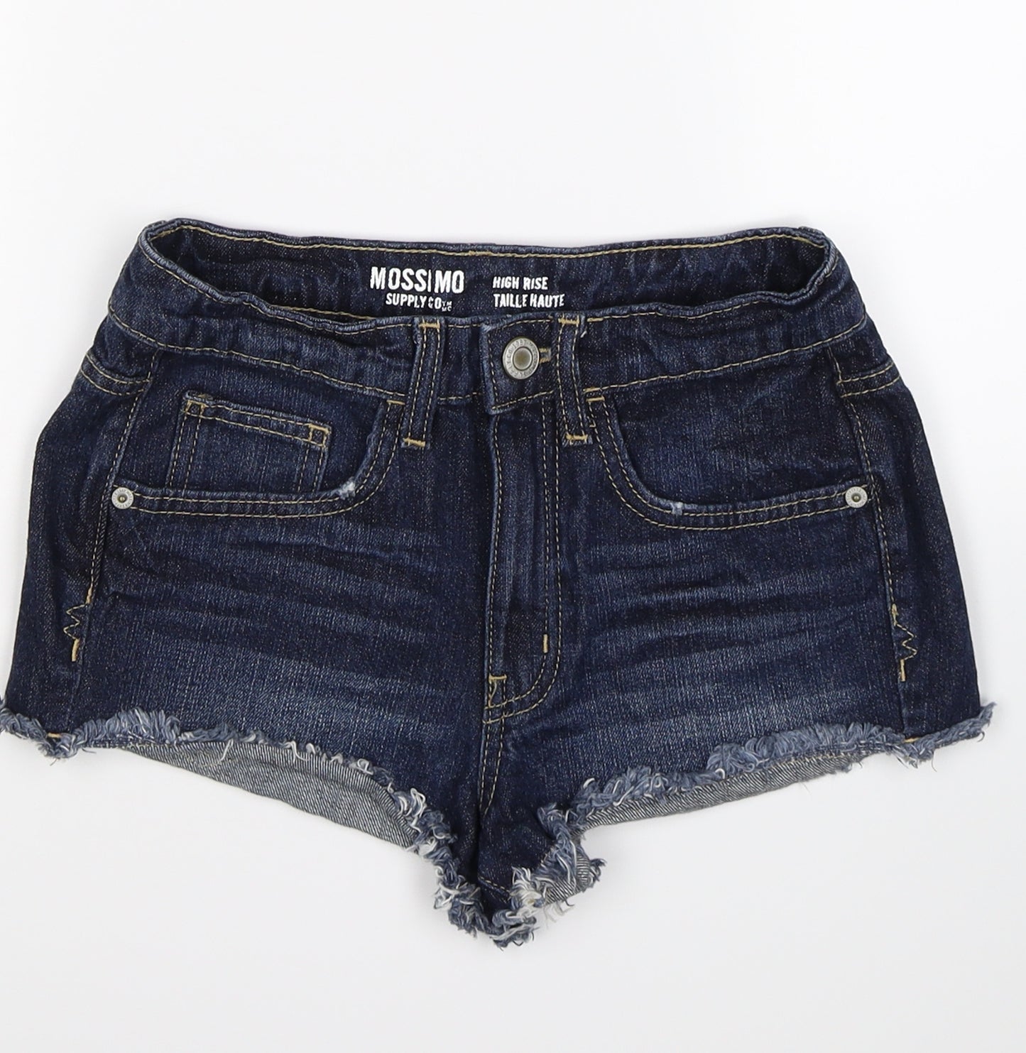 Mossimo Womens Blue  Denim Hot Pants Shorts Size XS