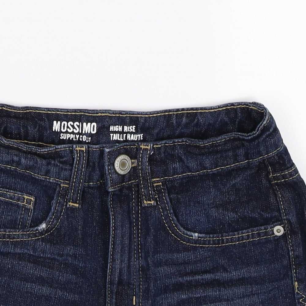 Mossimo Womens Blue  Denim Hot Pants Shorts Size XS