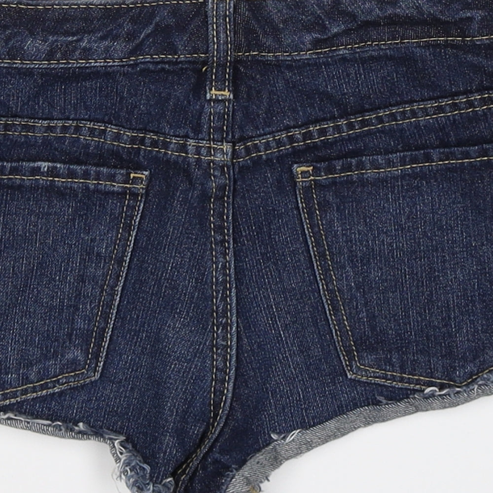 Mossimo Womens Blue  Denim Hot Pants Shorts Size XS