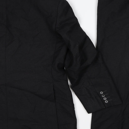 Preworn Mens Black   2 Piece Suit Size 40 L29 in