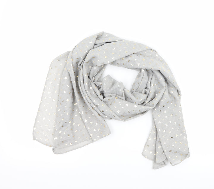 Peacocks Womens Grey Geometric Scarf