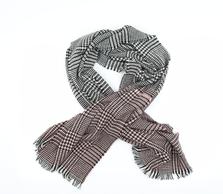 Preworn Womens Grey Houndstooth Scarf