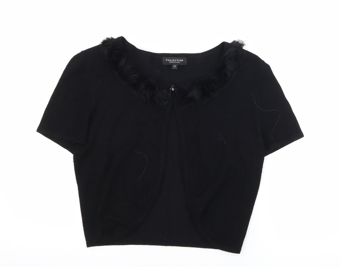 Debenhams Womens Black   Shrug Jumper Size 12
