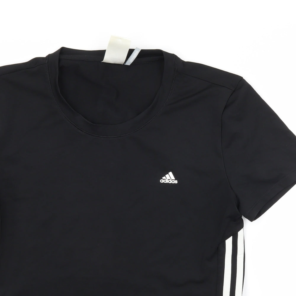 adidas Boys Black   Basic T-Shirt Size 12-13 Years
