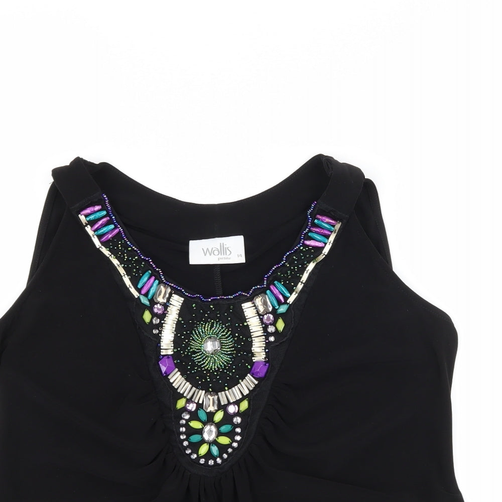 Wallis Womens Black   Basic Tank Size 14