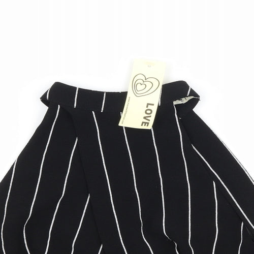Love Womens Black Striped  Cropped Tank Size S  - Bralette