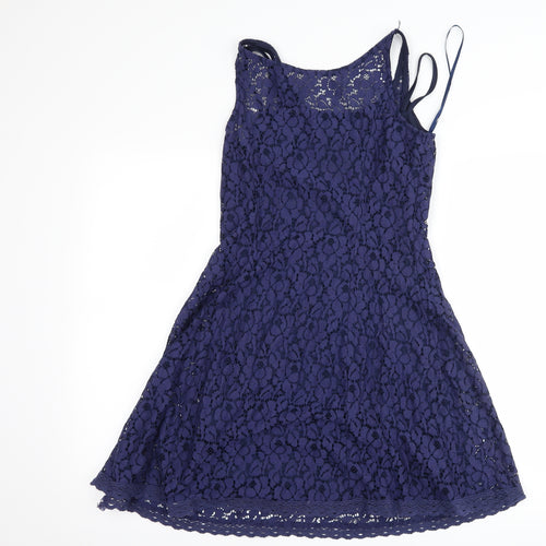 Voulez-Vous Womens Blue Floral  Tank Dress  Size 10