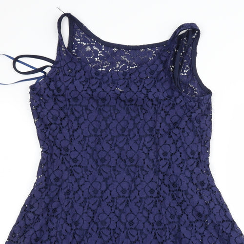 Voulez-Vous Womens Blue Floral  Tank Dress  Size 10