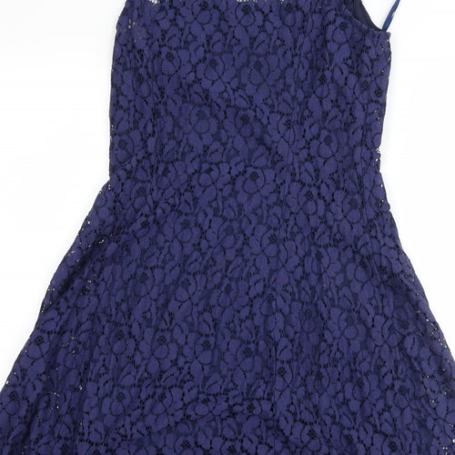 Voulez-Vous Womens Blue Floral  Tank Dress  Size 10