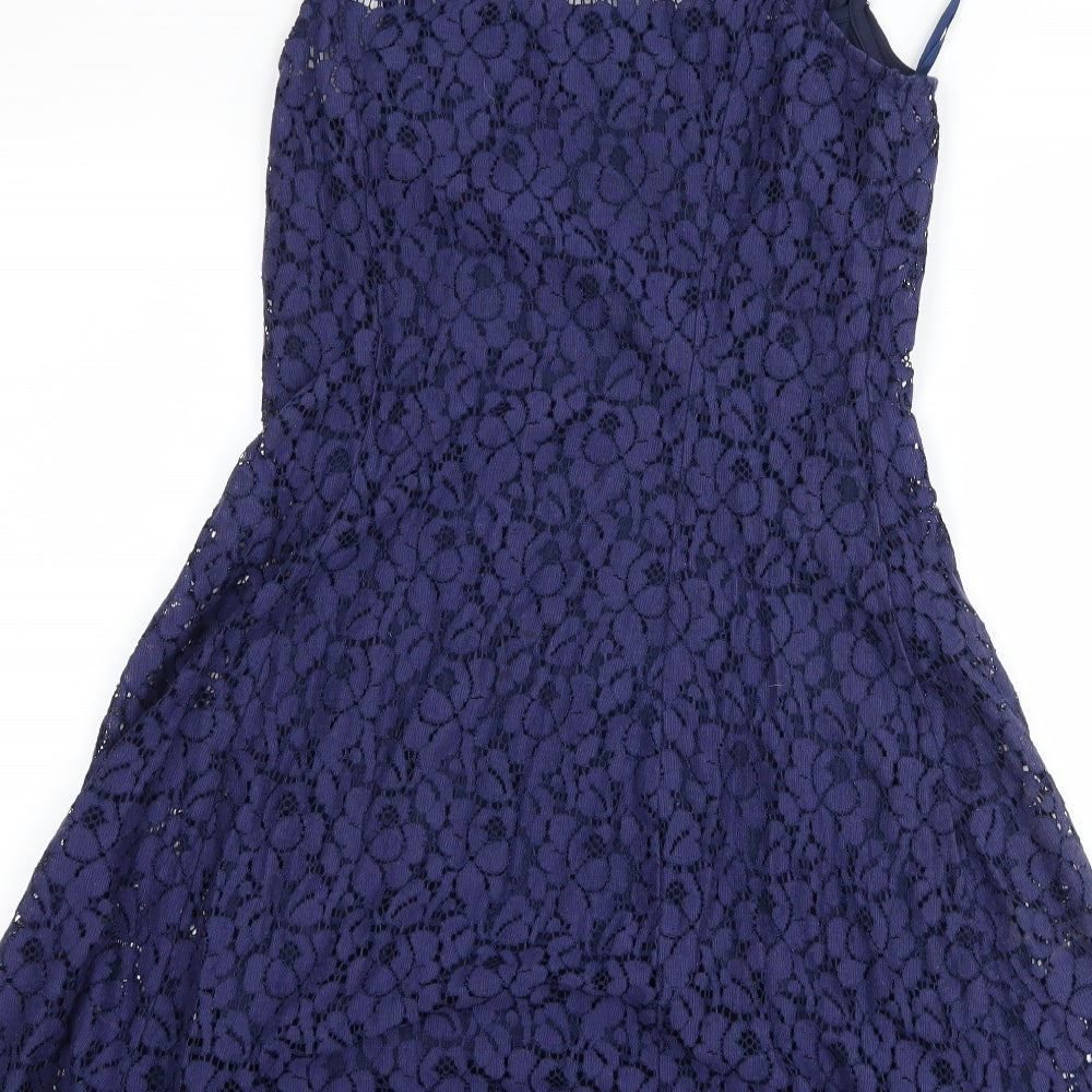 Voulez-Vous Womens Blue Floral  Tank Dress  Size 10