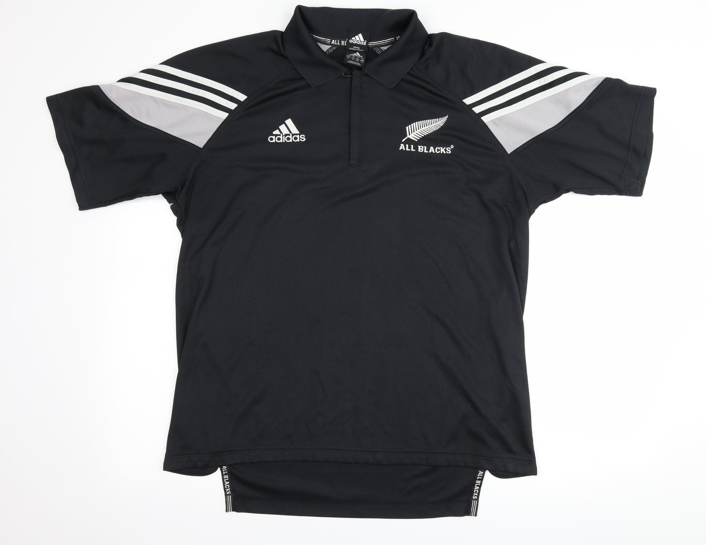 adidas Mens Black   Basic Polo Size XL  - New Zealand All Blacks