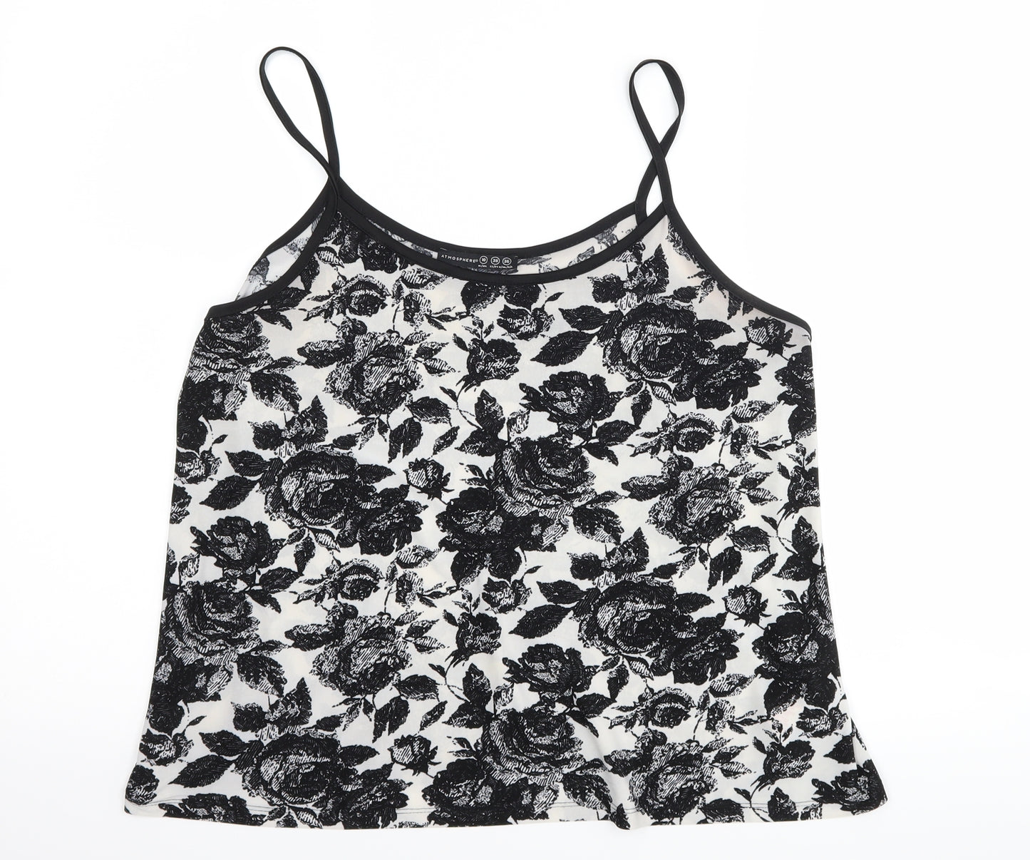 Primark Womens Black Floral  Camisole Tank Size 10