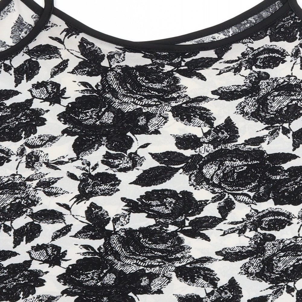 Primark Womens Black Floral  Camisole Tank Size 10