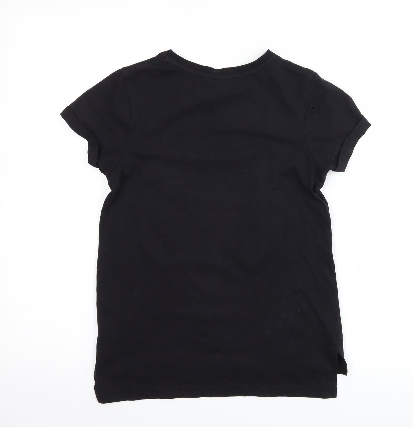 Primark Girls Black   Basic T-Shirt Size 10-11 Years  - Disney Mickey Mouse