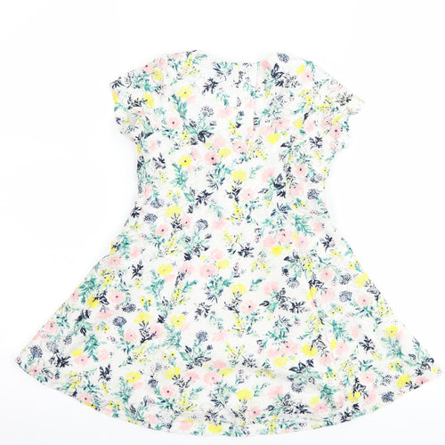Primark Girls White Floral  A-Line  Size 2-3 Years