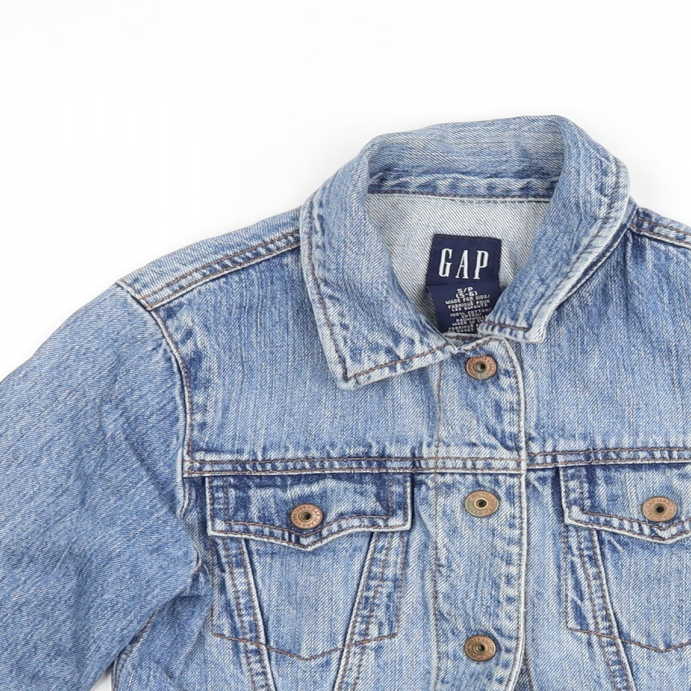 Gap Girls Blue  Denim Jacket  Size 5-6 Years