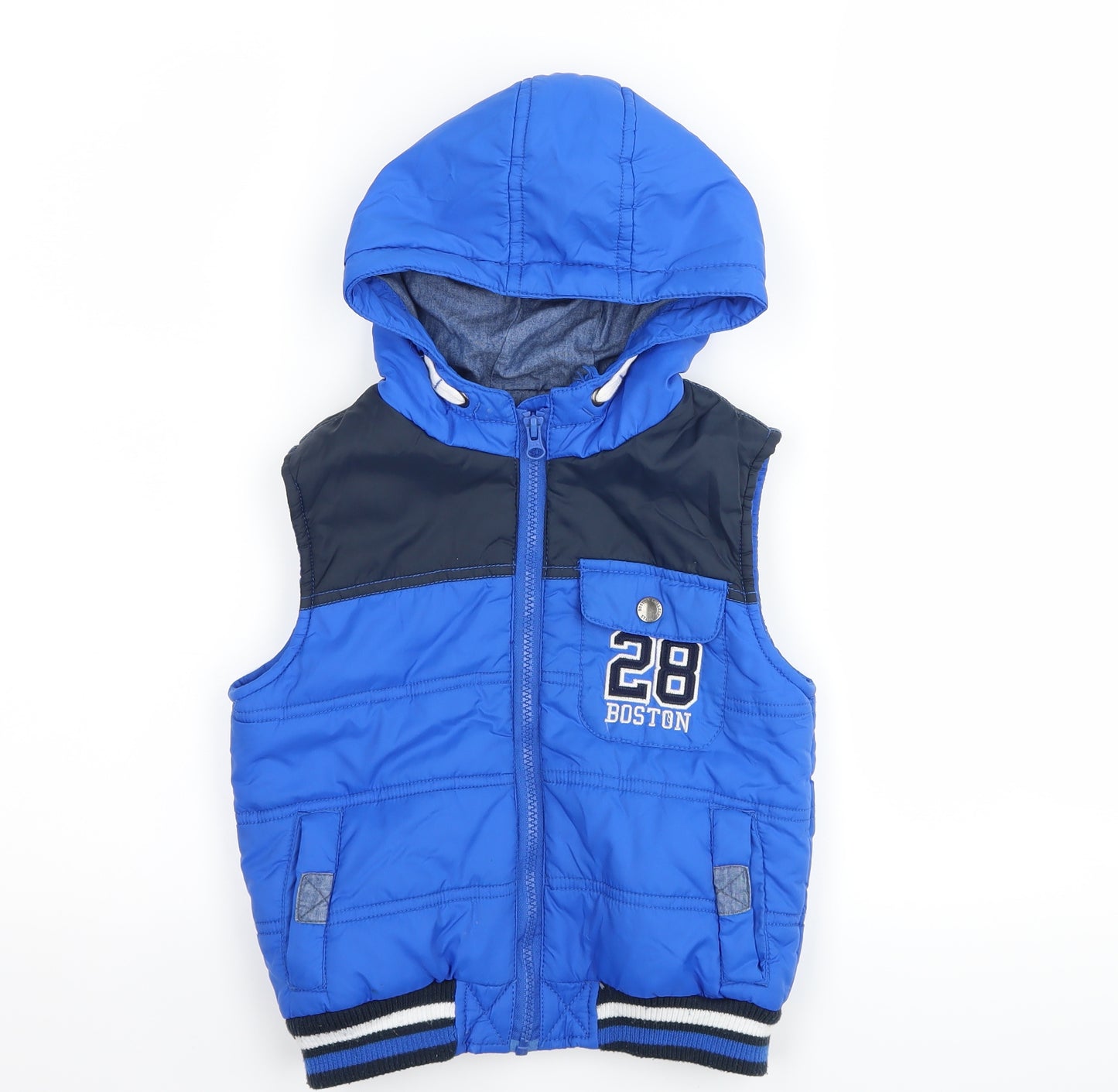 St Bernard Boys Blue   Gilet Coat Size 4 Years