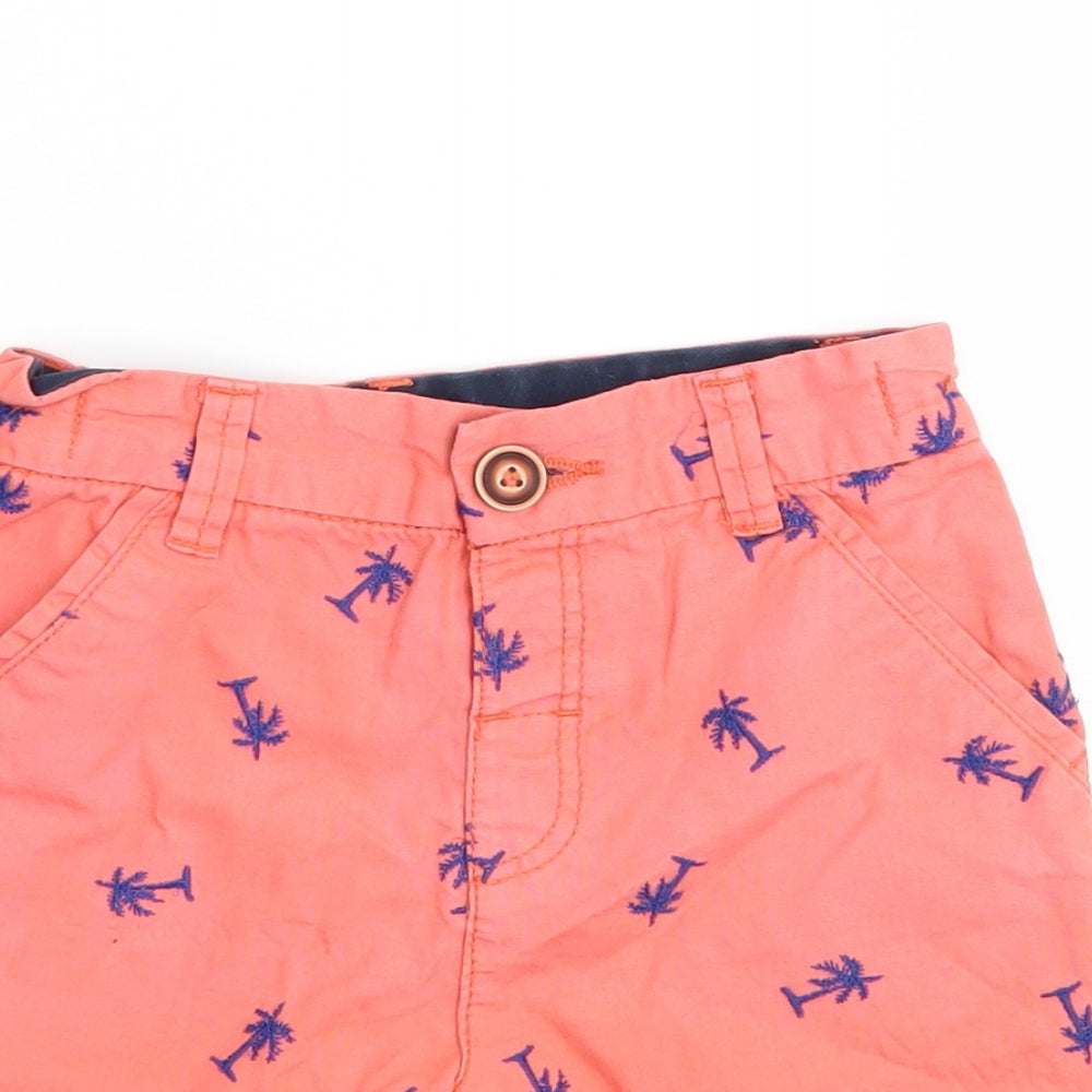 George Boys Red   Chino Shorts Size 4-5 Years - Palm Tree