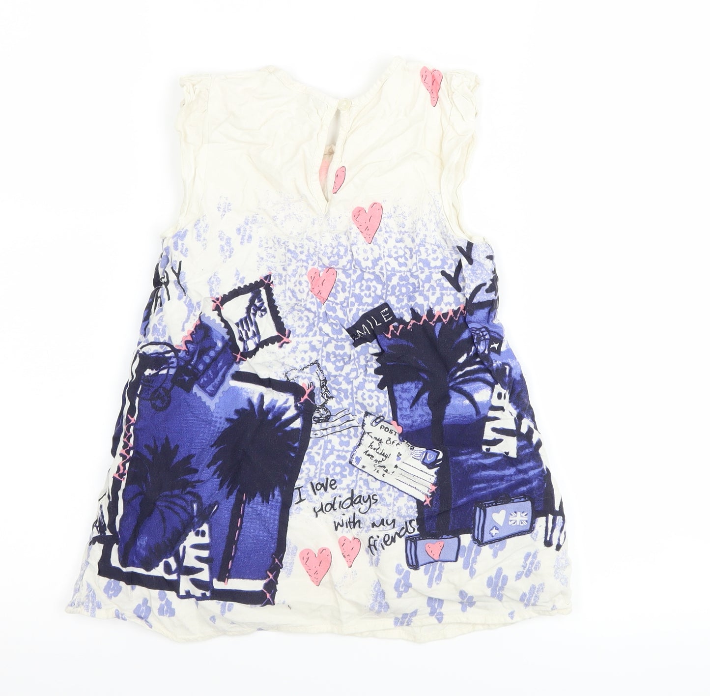 George Girls Blue   A-Line  Size 5-6 Years  - graphic