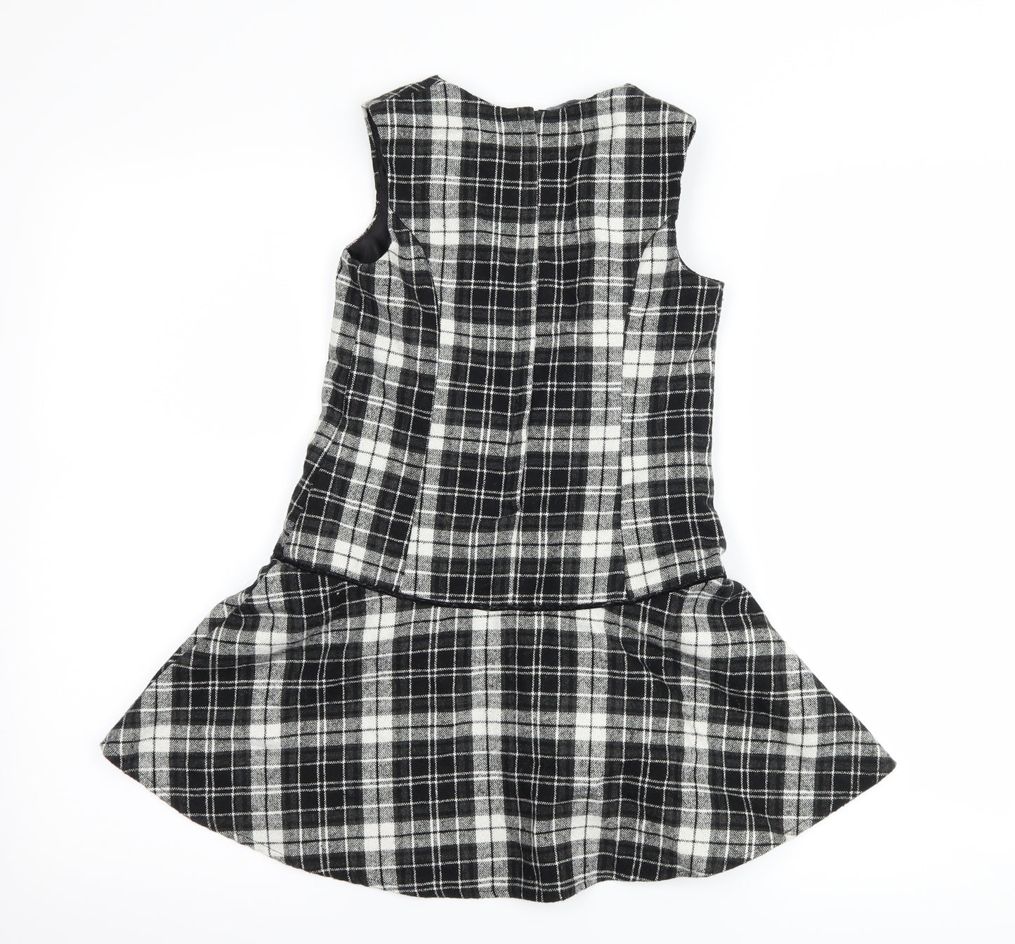 George Girls Black Check  A-Line  Size 7-8 Years
