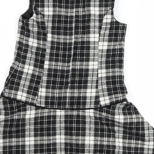 George Girls Black Check  A-Line  Size 7-8 Years