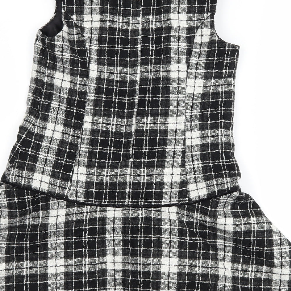 George Girls Black Check  A-Line  Size 7-8 Years