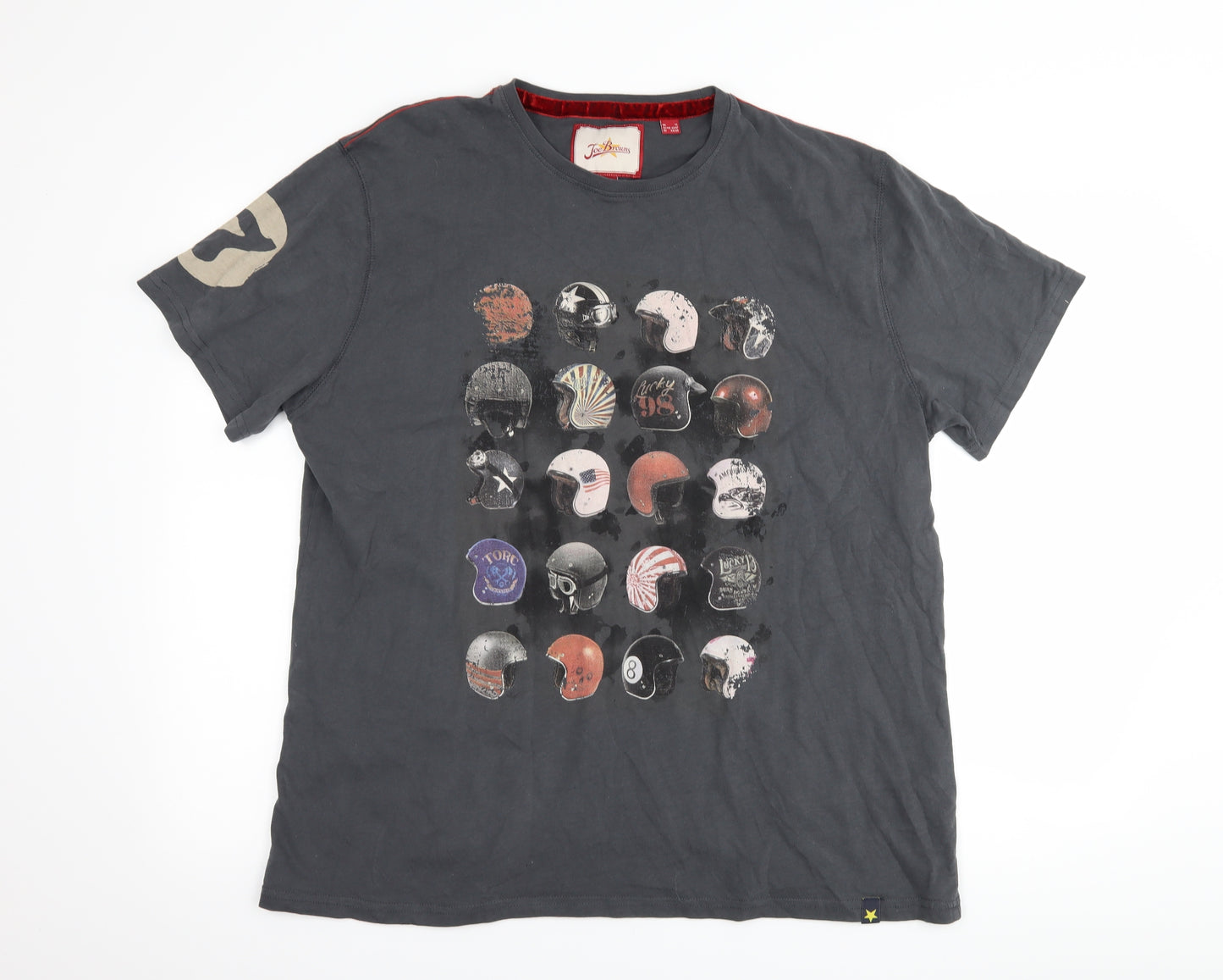 Joe Browns Mens Grey    T-Shirt Size XL  - graphic