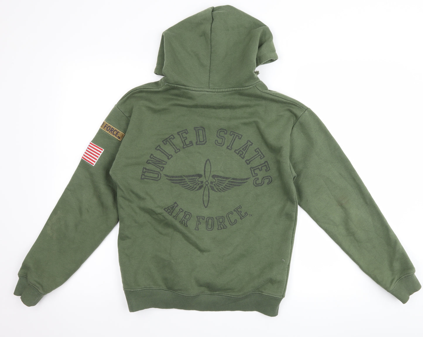 Topshop Womens Green   Pullover Hoodie Size 6  - usa airforce
