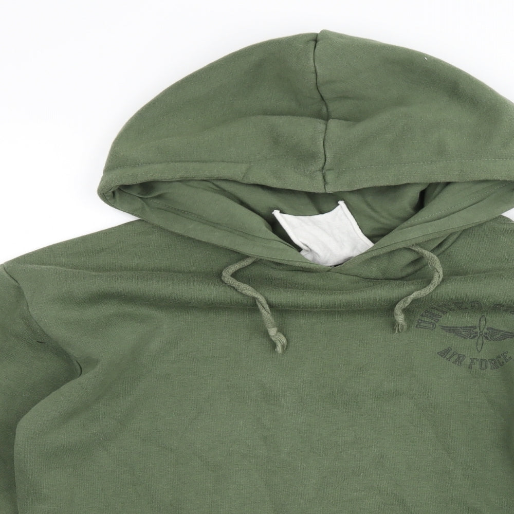 Topshop Womens Green   Pullover Hoodie Size 6  - usa airforce
